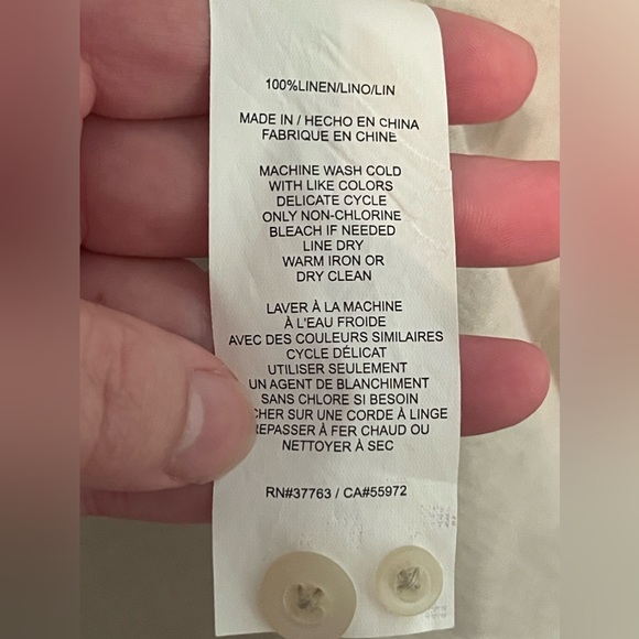 Men’s 100% linen Cubaver beige long sleeve size L - Picture 4 of 5